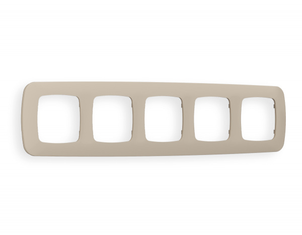 Рамка OMEGA Ecta (Серо-бежевый матовый) 5-ая OF140365