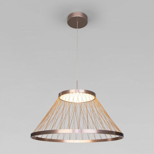 Подвесной светодиодный светильник 40017/1 LED коричневый Eurosvet Cesta