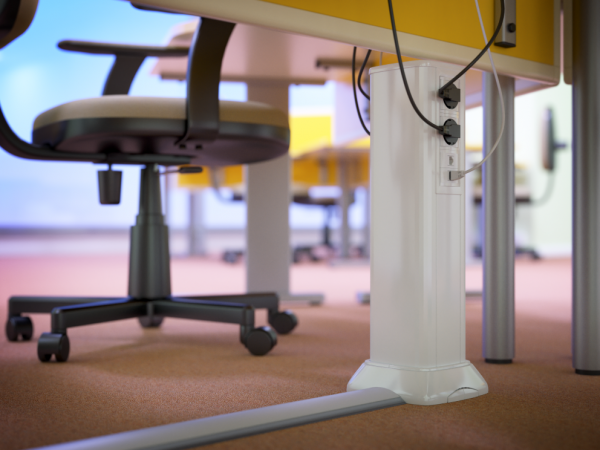 DKC Алюминиевая колонна 0,71 м, цвет белый