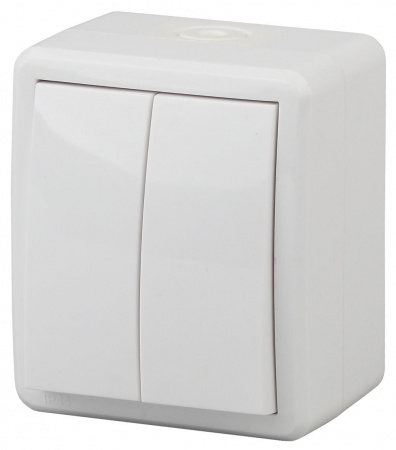 ЭРА 11-1404-01 Эксперт Белый Выключатель 2-кл ОУ IP54