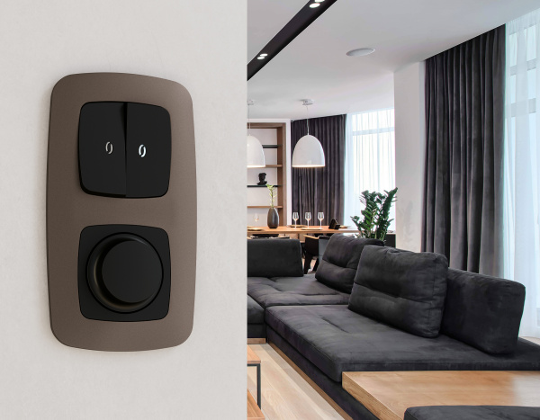 Рамка OMEGA Ecta (Темная бронза матовый) 5-ая OF140635