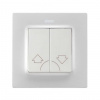 Simon S82 Concept Матовый белый, Клавиша 2-я для жалюзи без блокировки и пиктограммой "стрелки"