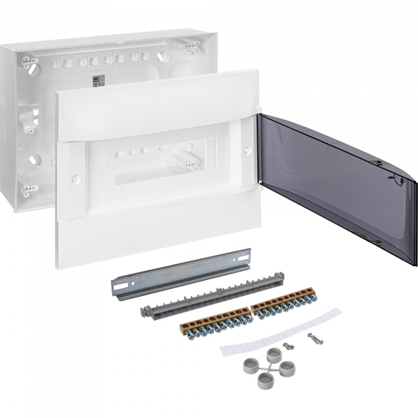 Legrand Practibox S Пластиковый щиток Навесной 1X12 Дымчатая дверь