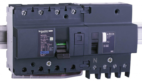 SE Acti 9 Vigi NG125 Блок дифференциальной защиты 4P 63A 300МА AC