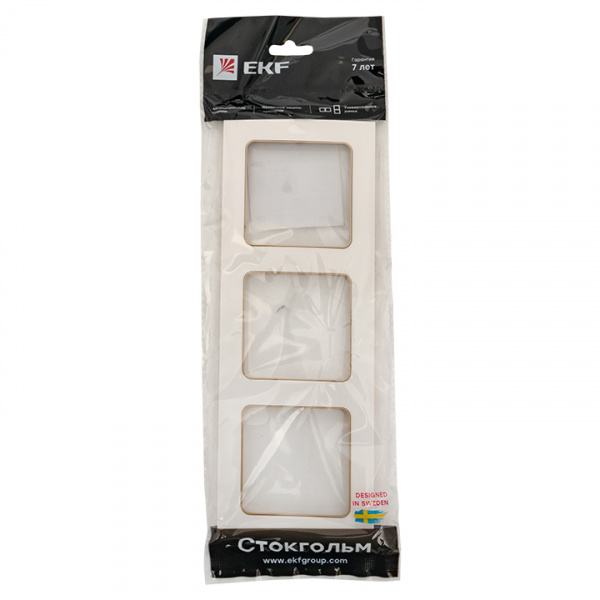 EKF PROxima Стокгольм Белый Линия шампань Рамка 3-ая