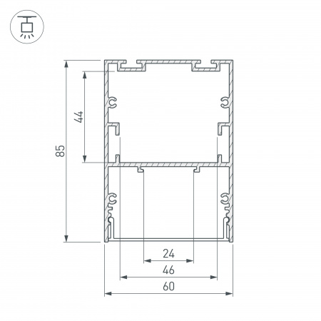 Профиль Arlight ARH-Line-6085-3000 Black 036138