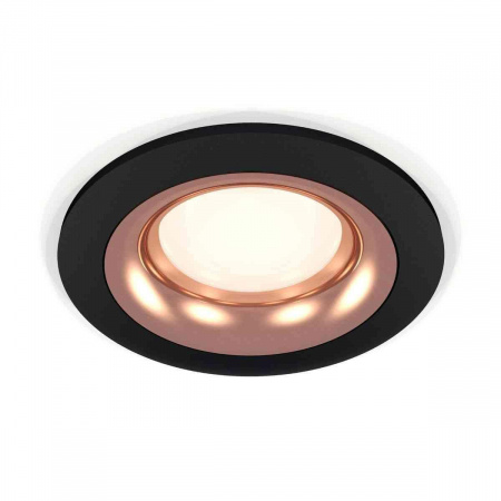 Комплект встраиваемого светильника Ambrella light Techno Spot XC7622006 SBK/PPG черный песок/золото розовое полированное (C7622, N7015)