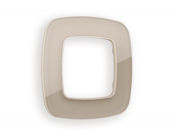 Рамка OMEGA Radian (Серо-бежевый Стекло закаленное натуральное) 1-ая OF350601