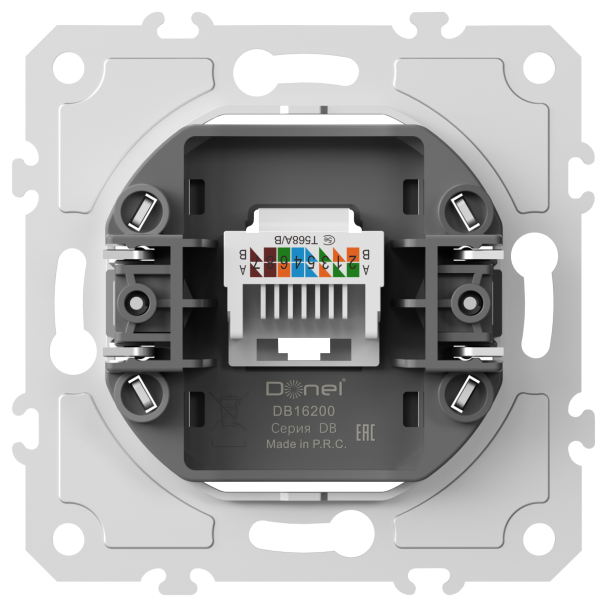 Donel Механизм розетки RJ45 одиночная cat.5/ClassE-8, серия DB, DB16200