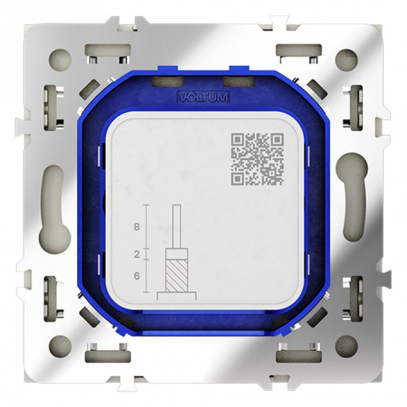 Розетка телевизионная встраиваемая VOLTUM S70 оконечная TV+SAT, (сталь)