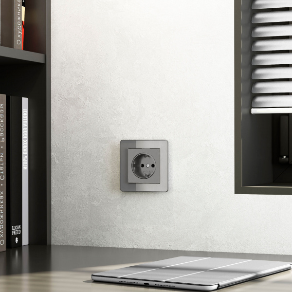 Рамка из акрила на 1 пост Acrylic графит W0012704