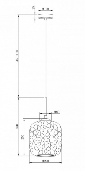 Подвесной светильник MOD001PL-01CFL Maytoni Dolce