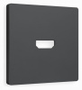 Лицевая панель ALFA (Графит Мягкое касание) для HDMI розетки QUANT AP9140