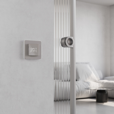 Рамка из поликарбоната на 1 пост Split дымчатый/белый, soft-touch W0013067