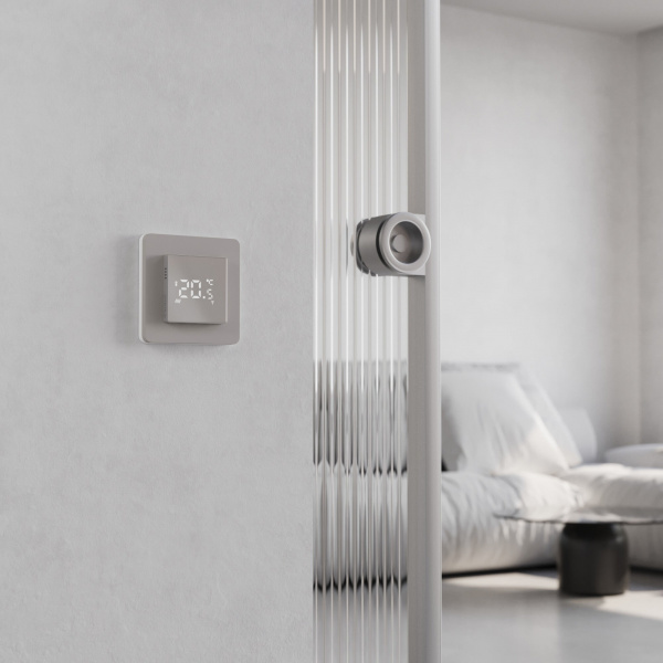 Рамка из поликарбоната на 1 пост Split дымчатый/белый, soft-touch W0013067