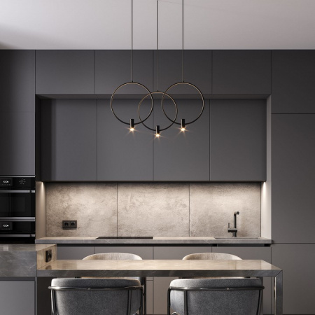 Подвесной светильник 50257/3 LED черный Eurosvet Layla