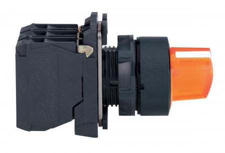 Schneider Electric XB5 Переключатель с фиксацией желтый с подсветкой 24В