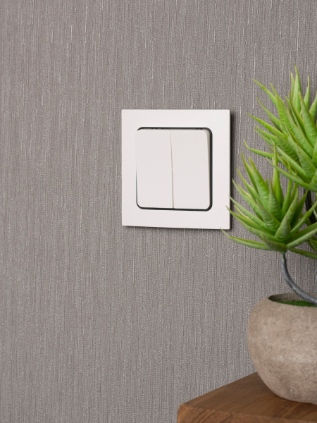 EKF PROxima Стокгольм Белый Выключатель 2-кл, 10А, винт.клеммы