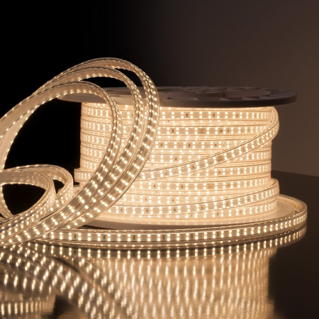 Светодиодная лента Лента светодиодная 220V 18W 180Led 2835 двухрядная IP65 дневной белый, 50 м Elektrostandard 220V 18W IP65 a041110