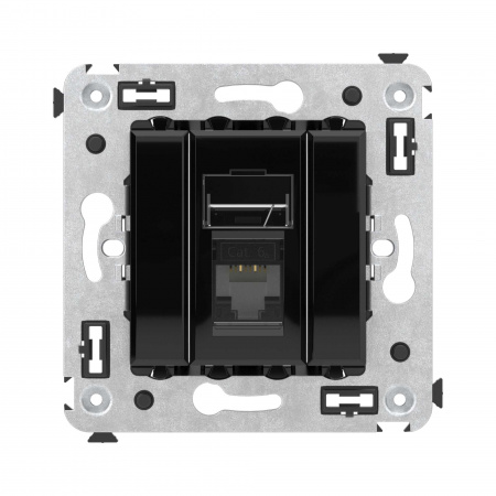 DKC Avanti Черный квадрат Компьютерная розетка RJ-45 один  категория  6А