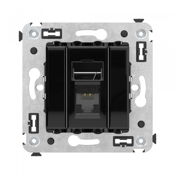 DKC Avanti Черный квадрат Компьютерная розетка RJ-45 один  категория  6А