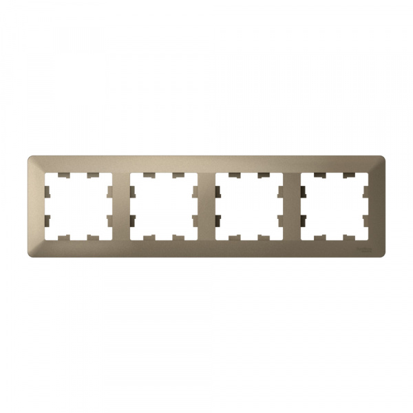 Systeme Electric AtlasDesign Air Шампань/дымчатый черный Рамка 4-ая