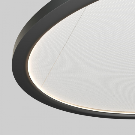 Подвесной светильник горизонтальный VEIL, 35 Вт, ?600?В1500 мм, LED 2700-6000K, IP20, пульт Д/У (в комплекте), черный, алюминий, акрил