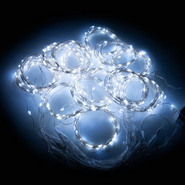 Гирлянда занавес 'Роса' белый 2*3м IP20 200-004 белый Eurosvet Роса