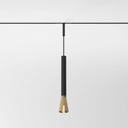 Mini Magnetic Трековый светильник 3W 3000K (черный/латунь) 85165/01 Elektrostandard Mini Magnetic a065652