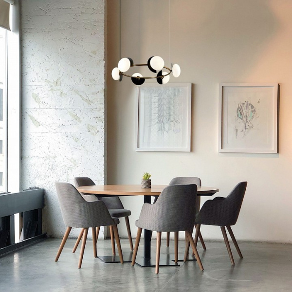 Подвесной светильник 70150/6 черный/латунь Eurosvet Moity