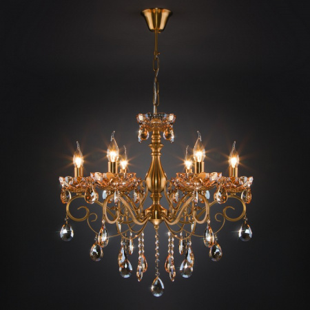 Подвесная хрустальная люстра 10109/6 бронза Eurosvet Escada