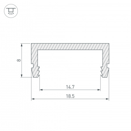Профиль Arlight ARH-CH15-2000 ANOD 027088