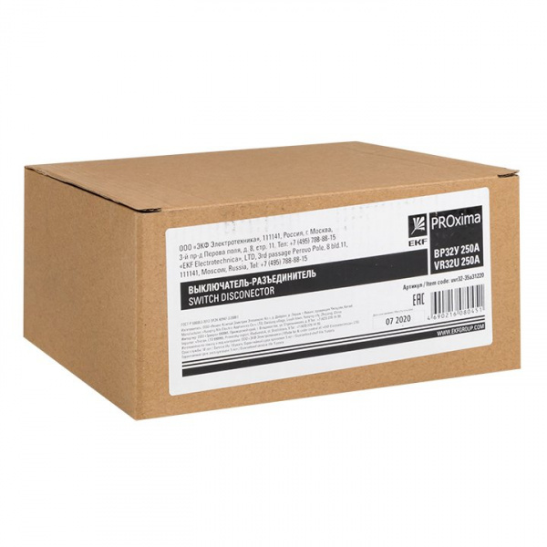 EKF PROxima Выключатель-разъединитель ВР32У-35А31220 250А 1 направ. с д/г камерами несъемная левая/правая рукоятка MAXima