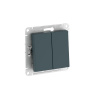 Systeme Electric AtlasDesign Изумруд Переключатель 2-клавишный, сх.6/2, 10АХ, мех., быстрозажим. клем.