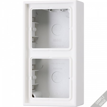 JUNG LS 990 Бежевая Коробка для накладного монтажа 2 ная