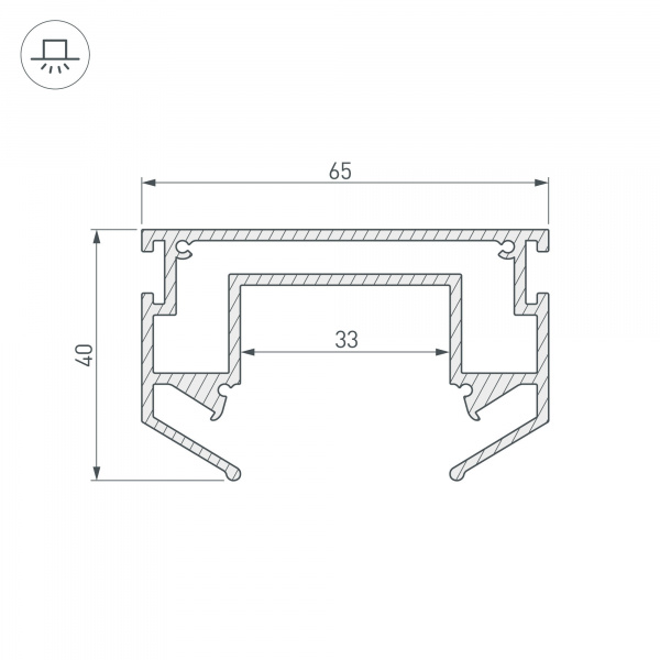 Профиль-держатель Arlight LGD-Strech-4TR-2000 033090