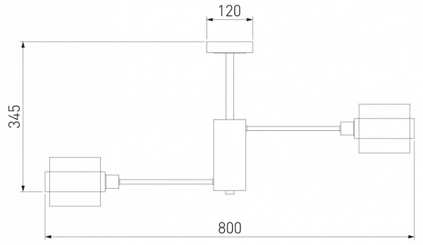 Потолочная люстра в стиле лофт 70127/8 черный Eurosvet Arcada