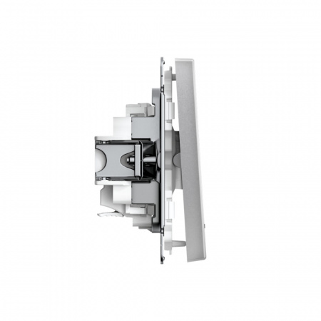 Systeme Electric ArtGallery Алюминий Выключатель 1-клавишный с подсветкой, 10АХ, механизм, быстрозажим. клем.