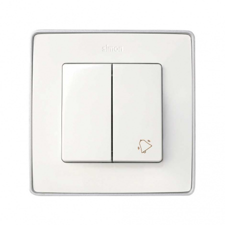 Simon 82 Белый Комплект накладок (2 шт) с пиктограммой "звонок", для 2-х клав. механизм, S82,82N