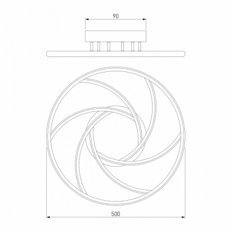 Потолочный светильник с пультом 90207/1 серебро Eurosvet Indio