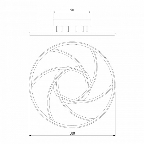 Потолочный светильник с пультом 90207/1 серебро Eurosvet Indio