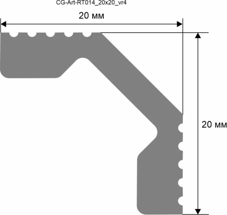 Карниз. 2000×20×20 мм RT014