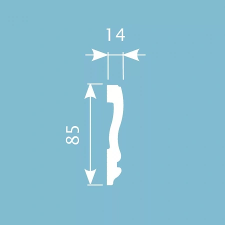 Молдинг MX029, 85х14, 2000мм, Экополимер/12