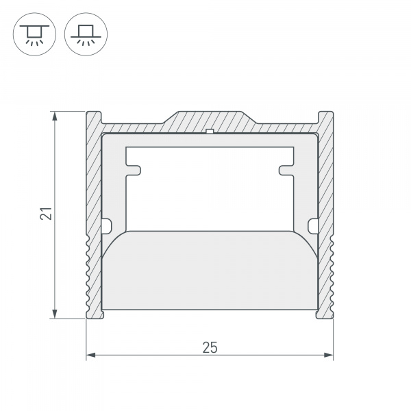 Профиль Arlight WPH-Floor22-2000 ANOD 023291