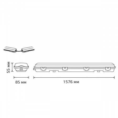 Настенно-потолочный светильник Gauss 909437215