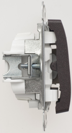 SE Glossa Шоколад Выключатель 1-клавишный с подсветкой сх.1а, 10AX