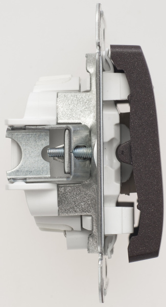 SE Glossa Шоколад Выключатель 1-клавишный с подсветкой сх.1а, 10AX