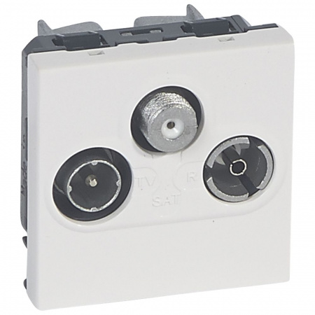 Legrand Mosaic Алюминий Розетка R/TV/Sat WCD 2m