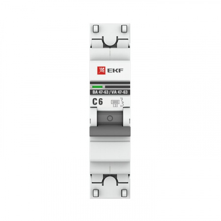 EKF PROxima ВА 47-63 Автоматический выключатель  (С) 1P 6А 6кА