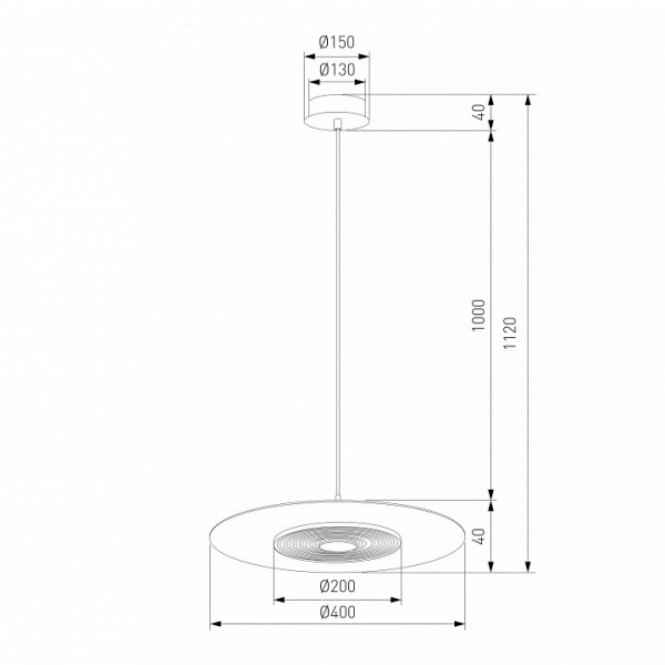 Подвесной светодиодный светильник в стиле лофт 40030/1 LED / черный Eurosvet Kontur